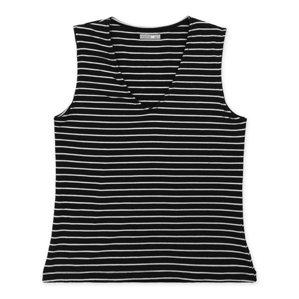 גופיית פסים צווארון וי