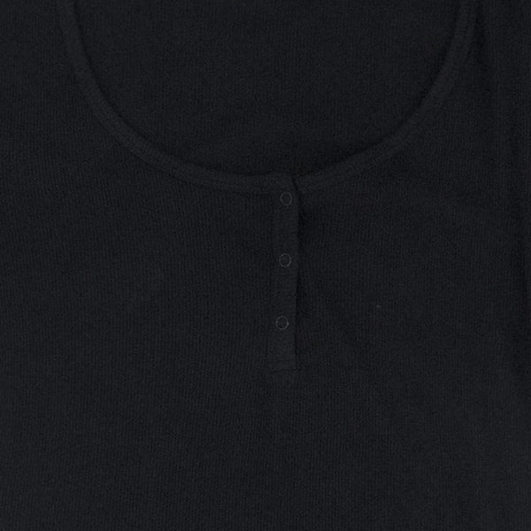 פיג'מה ריב עם חולצת כפתורים