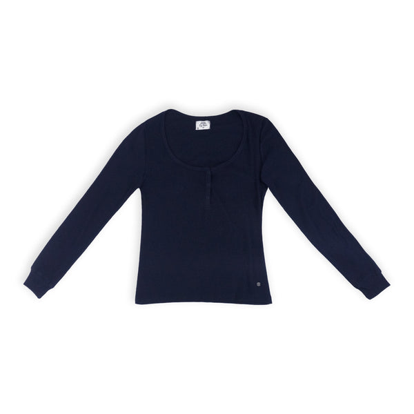 פיג'מה ריב עם חולצת כפתורים