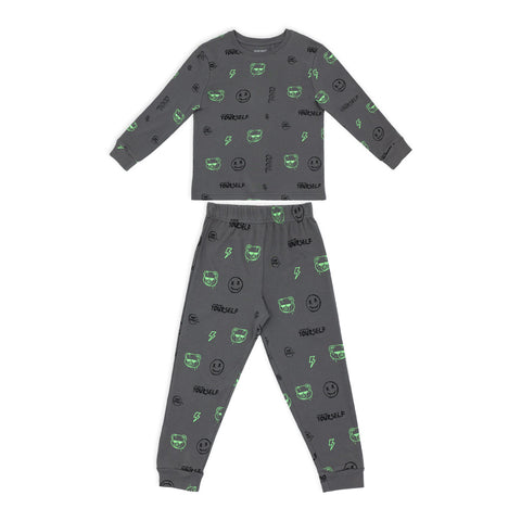 פיג'מה כותנה מודפסת