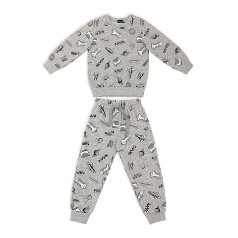 פיג'מה פוטר מודפסת אולאובר