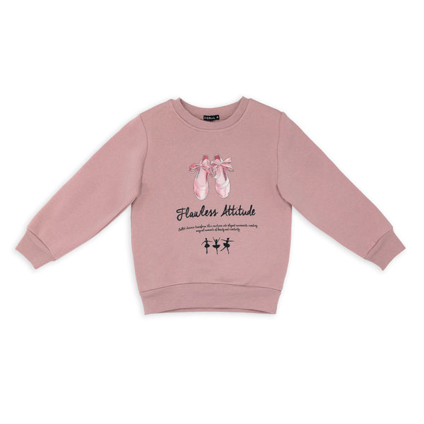 סווטשירט בנות עם הדפס