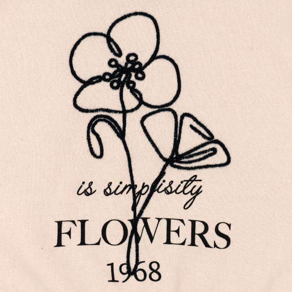 סווטשירט מעוצב שרוול נפוח ורקמה