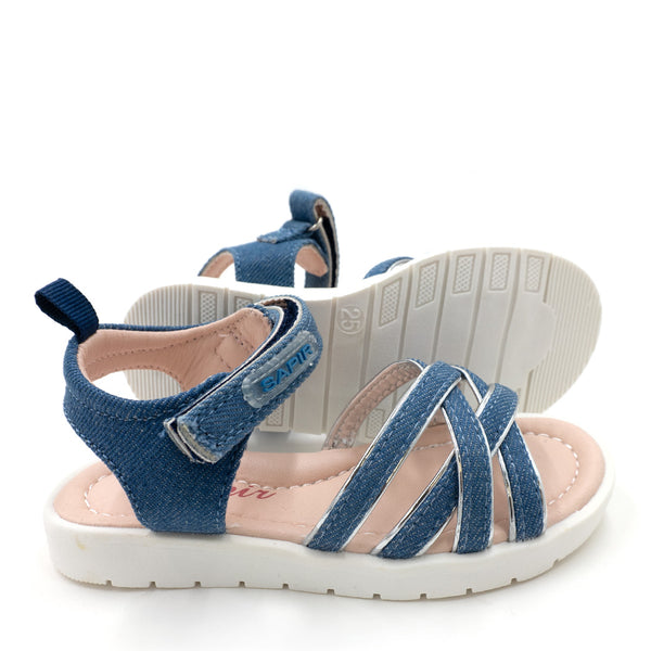 סנדלים כחולים-כסופים