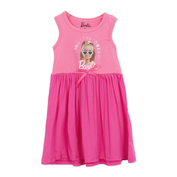 שמלת ברבי שילוב אריג Living The Dream בנות