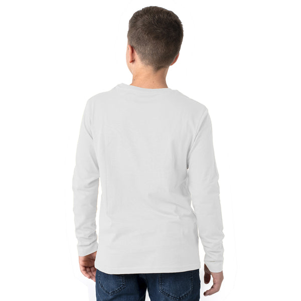 מארז 6 חולצות בית ספר ארוכות אפור-שחור-לבן-כחול בנים 16-18