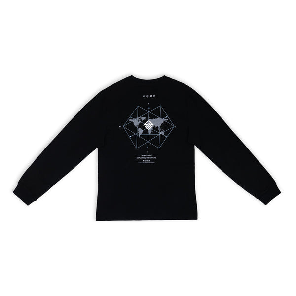 חולצה מודפסת עם שרוול ריב