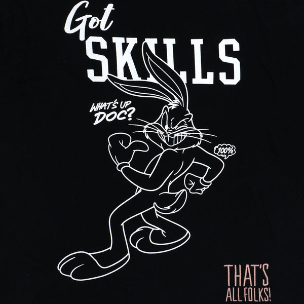 חולצה אוברסייז שטופה רקומה באגס באני גברים