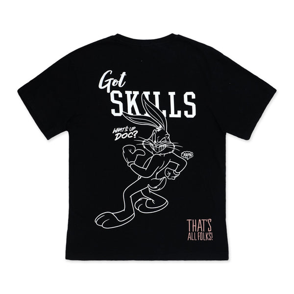 חולצה אוברסייז שטופה רקומה באגס באני גברים