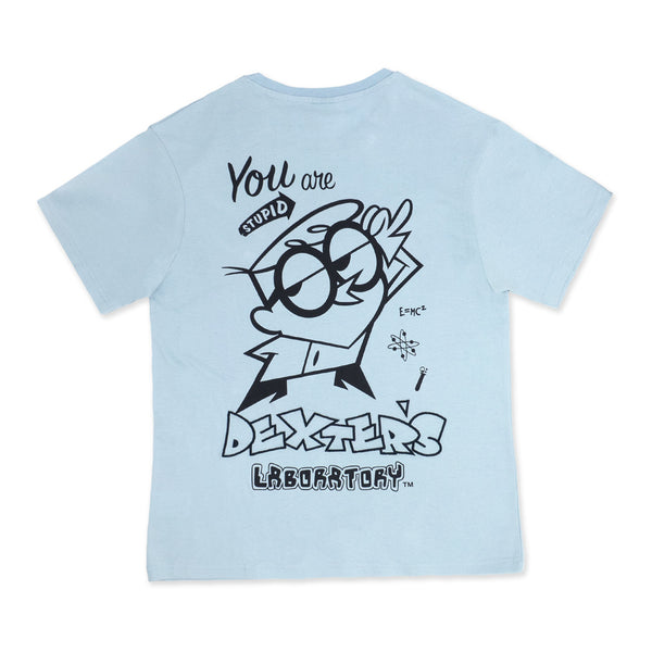 חולצה אוברסייז הדפס ורקמה דו צדדית המעבדה של דקסטר גברים