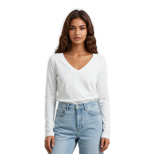 מארז 3 חולצות ארוכות צווארון וי