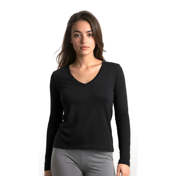 מארז 3 חולצות ארוכות צווארון וי