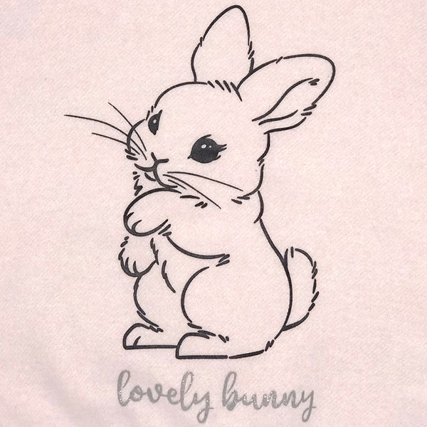 סווטשירט הדפס ארנב Lovely Bunny בנות 6-10