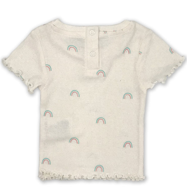 חולצת ריב מודפסת כפתורי טיק-טק פעוטות ותינוקות בנות 6-24M
