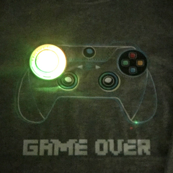 חולצה קונסולה Game Over תאורת LED מהבהבת בנים 4-12