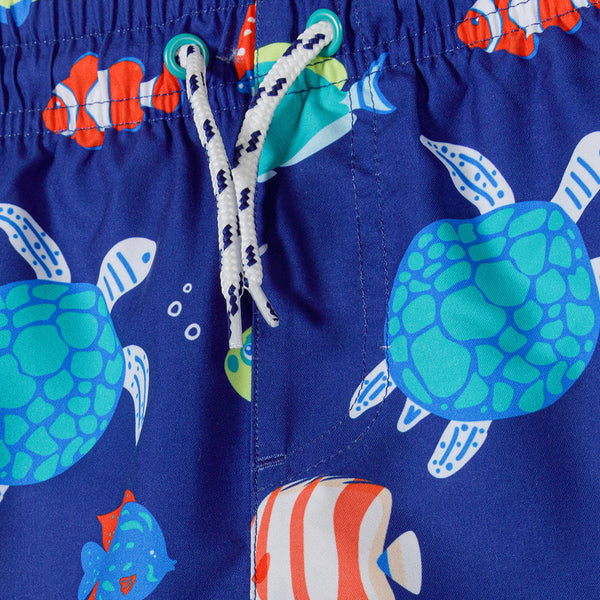 בגד ים מינוטי כחול הדפס חיות ים תינוקות ופעוטות 9-24M