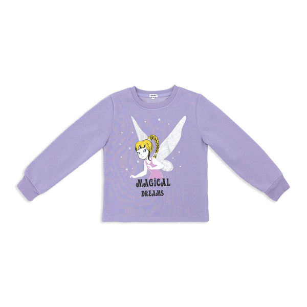 זוג פיג'מות פוטר מודפסות פיה וסמיילי בנות