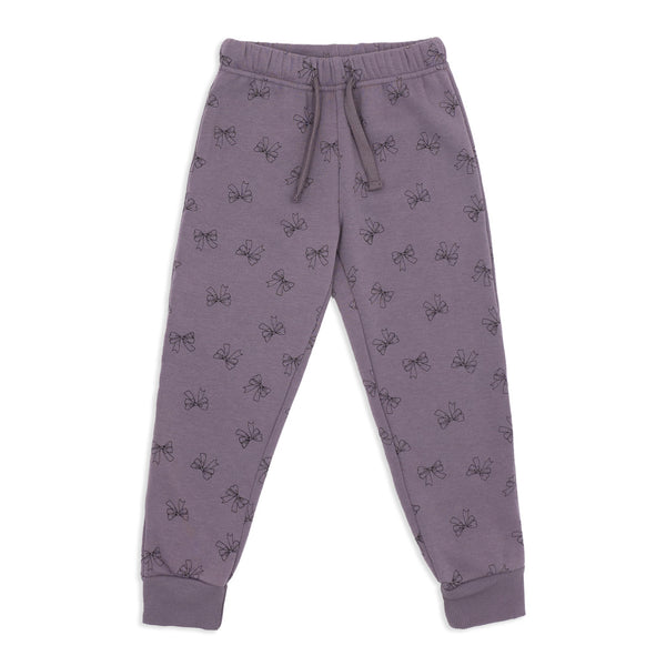 זוג פיג'מות פוטר מודפסות ורוד-סגול בנות