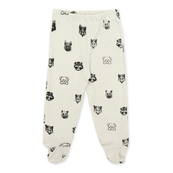 מארז 3 מכנסי רגליות מעבר שחור-חיות-קרם תינוקות בנים