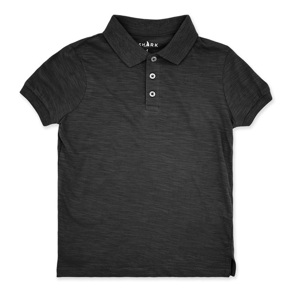 מארז חולצות צווארון פולו בד סלאב שחור-תכלת-לבן בנים 4-18