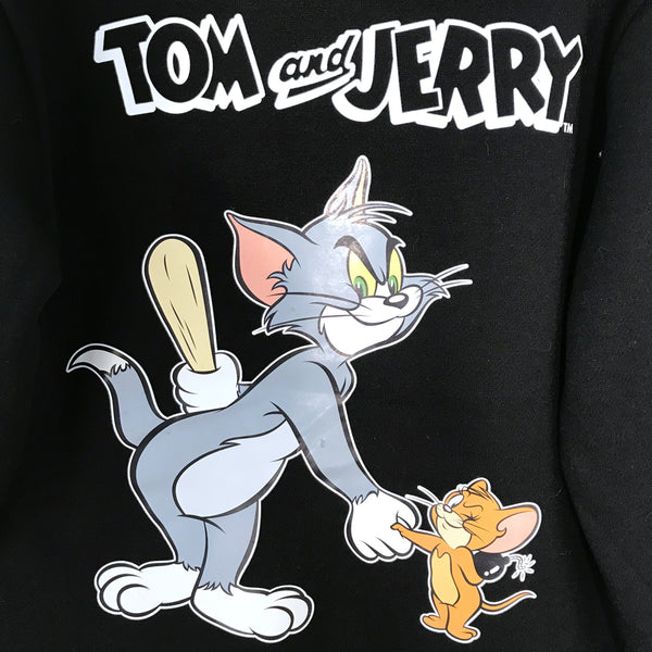 קפוצ'ון טום וג'רי שחור הדפס דו צדדי Tom & Jerry בנים 16-18