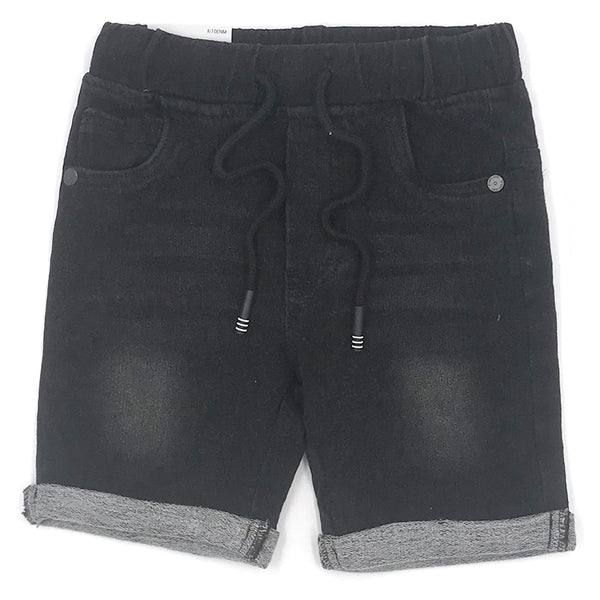 מכנס ג'ינס קצר שורט עם מכפלת לפעוט ותינוק 12-18M