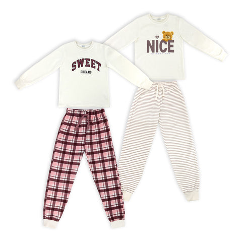 זוג פיג'מות פוטר מודפסות