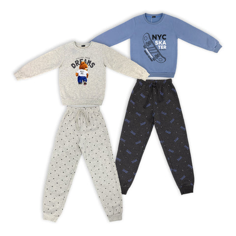 זוג פיג'מות פוטר מודפסות