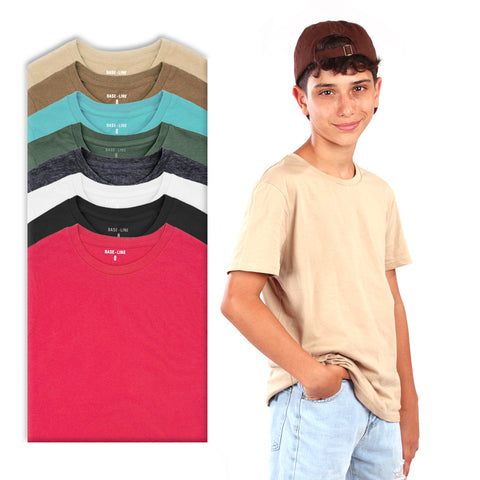 מארז 8 חולצות בייסיק חלקות צווארון ניקי בנים