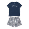 זוג פיג'מות קצרות מודפסות