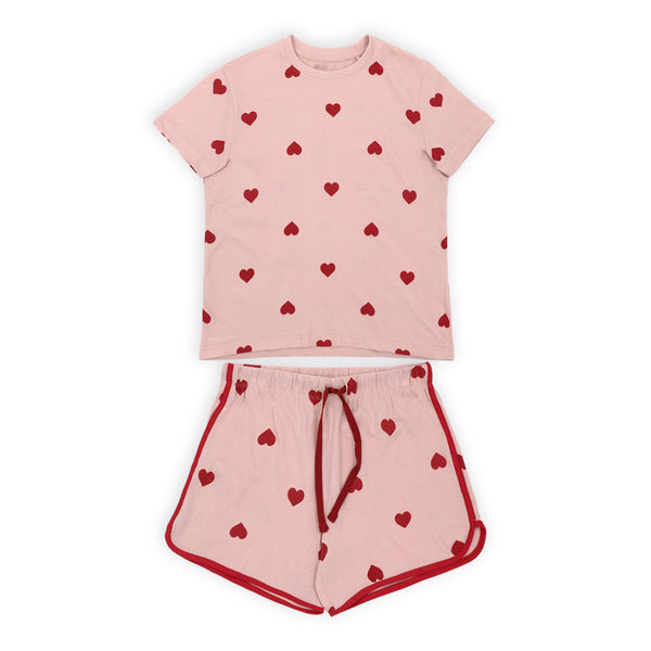 זוג פיג'מות קצרות מודפסות