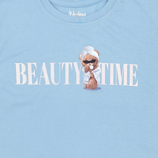 זוג פיג'מות קצרות מודפסות