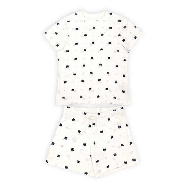זוג פיג'מות קצרות מודפסות