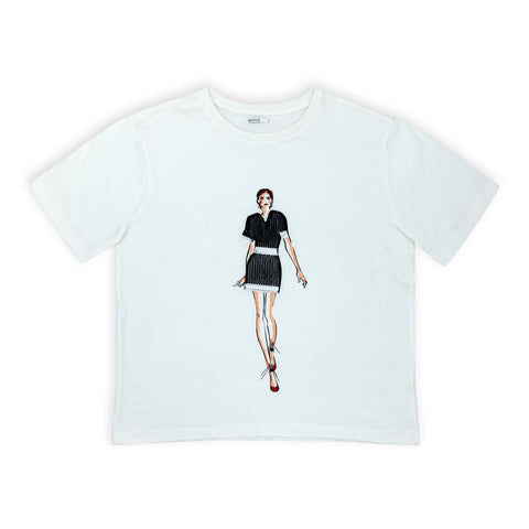 חולצה מודפסת עם אפליקציה