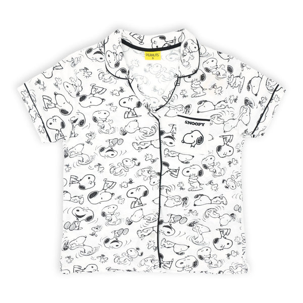 פיג'מה מודפסת סנופי