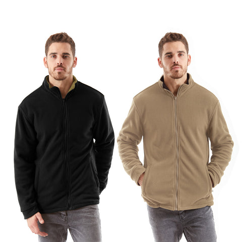 ג'קט פליז דו צדדי גבר