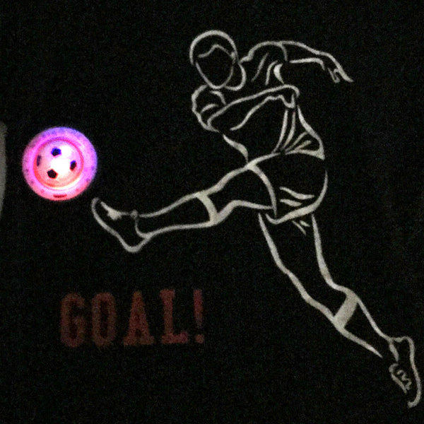 חולצת כדורגלן !Goal תאורת LED מהבהבת בנים 4-12