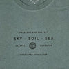 חולצה ירוקה מודפסת Sky Soil Sea גברים 4XL