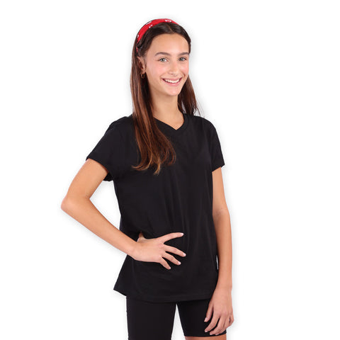 חולצת כותנה צווארון וי