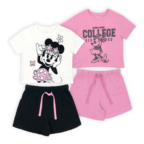 זוג חליפות חולצה ושורט מיני מאוס