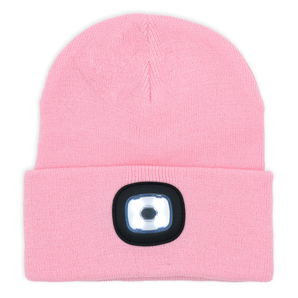 כובע סרוג עם פנס