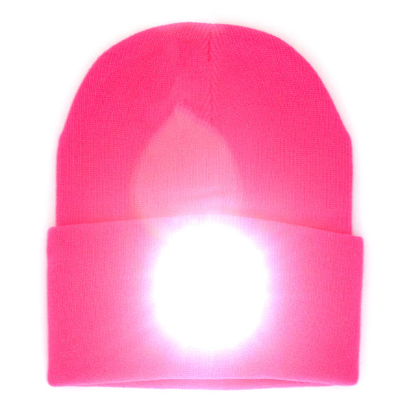 כובע סרוג עם פנס