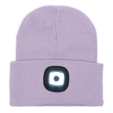 כובע סרוג עם פנס