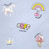 חולצה עם אפליקציה פאץ' בולט #BFF בנות 4-10