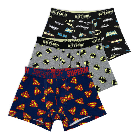 שלושה תחתוני בוקסר עם גומי חיצוני מותגים