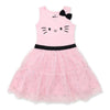 שמלת טול הלו קיטי עם חגורת גומי ופפיון בנות