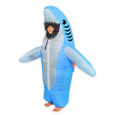 תחפושת מתנפחת כריש תכלת ילדים