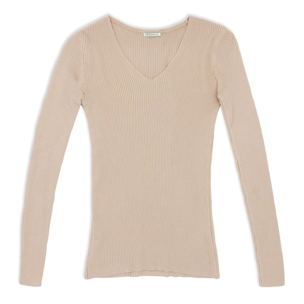 סריג ריב צווארון וי