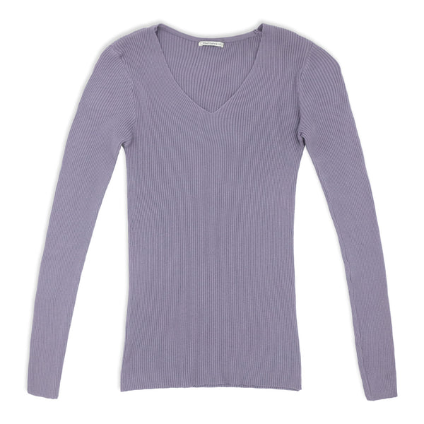 סריג ריב צווארון וי