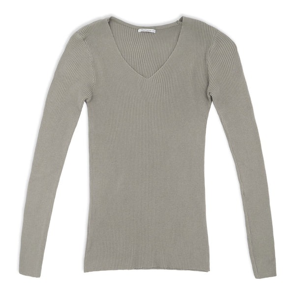 סריג ריב צווארון וי